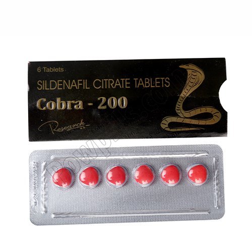CARE COBRA 200 - Sildénafil 200mg Comprimés 6 COMPRIMÉS